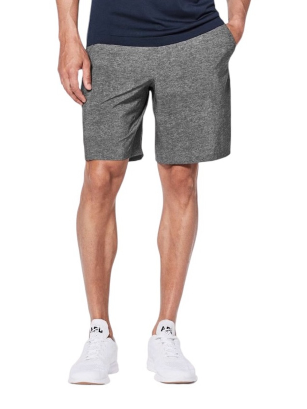 Lululemon Pace Breaker Athletic Short Linerless 9" Heathered Gray Size L